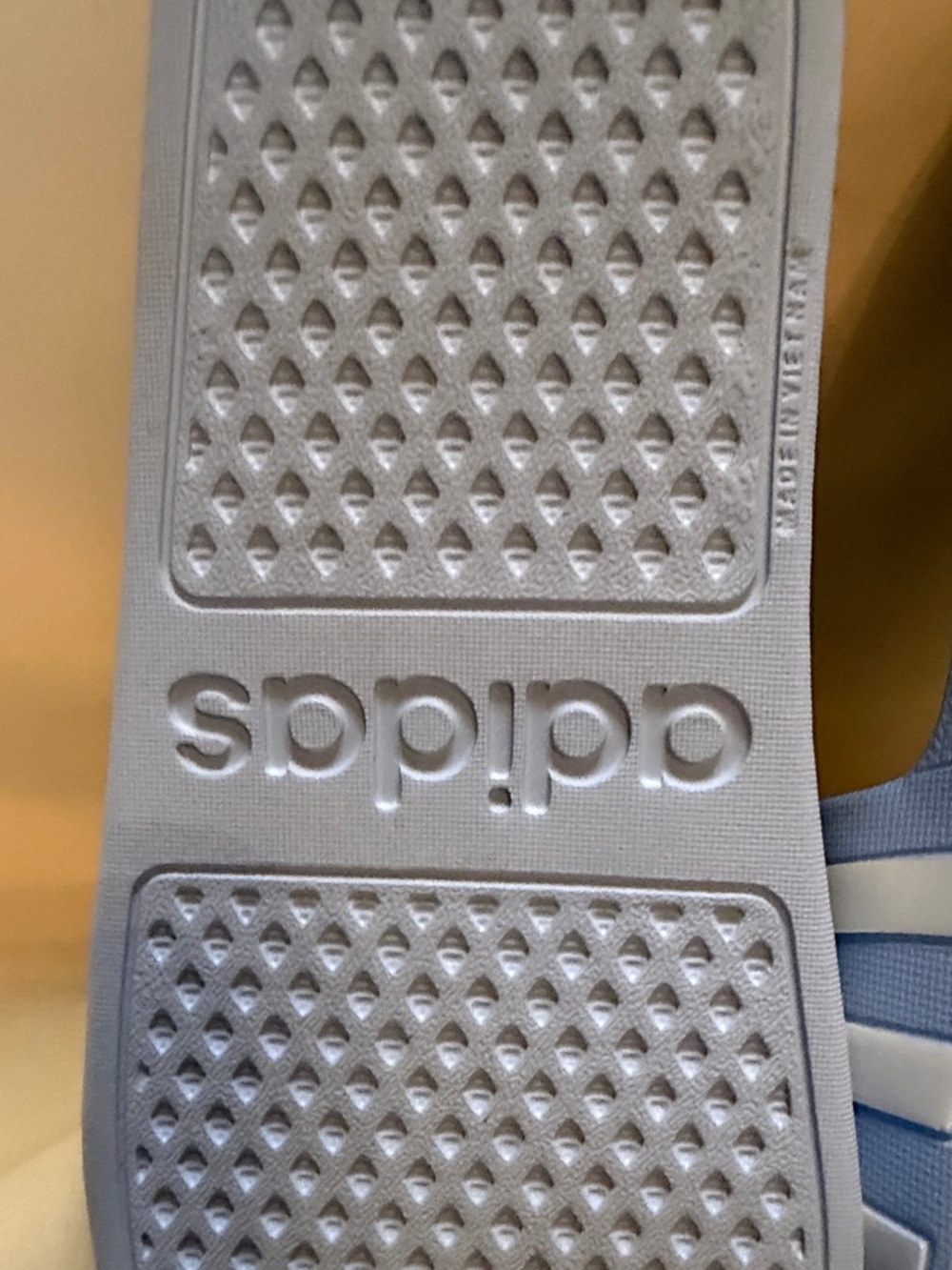 adidas Light Blue and White Women's Slide Sandals - Picture 5 of 5